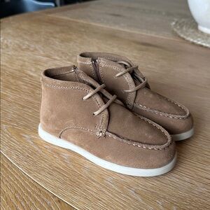 Zara boys suede leather brown boots new without tags
